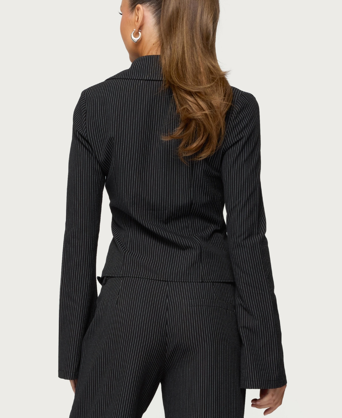 Edikted Women's Pinstripe Tailored Button Up Shirt