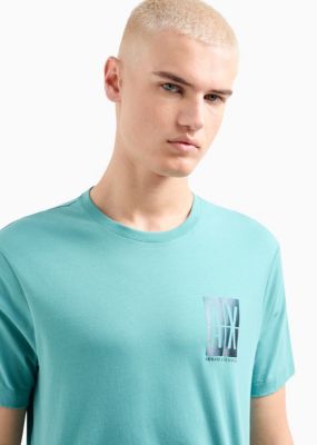 Men's Regular-Fit Gradient Box Logo Graphic T-Shirt