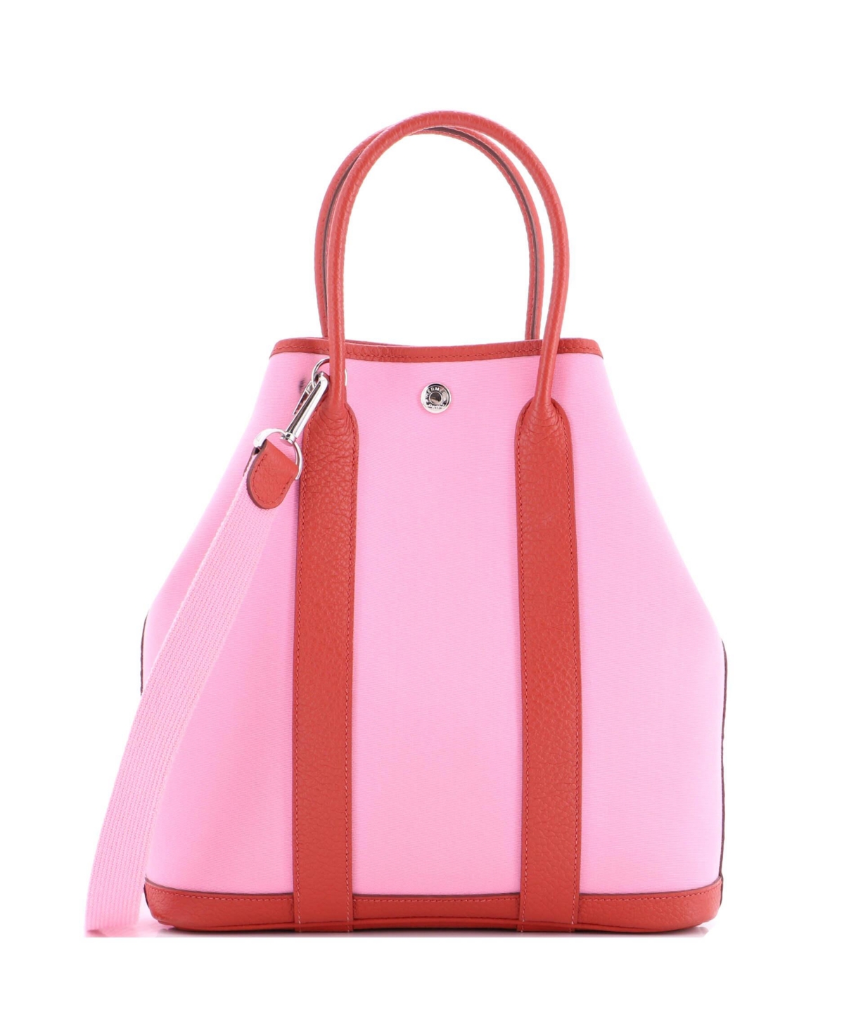 Pre-Owned Hermes 28 Garden File Tote Toile and Leather