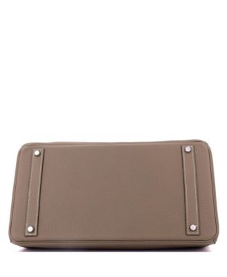 Birkin 40 Handbag Grey Togo with Palladium Hardware