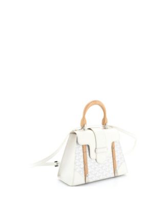 PM Saigon Top Handle Bag Coated Canvas with Leather