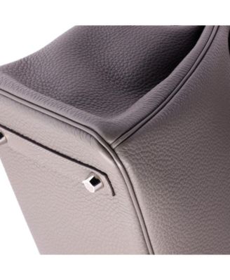 Pre-Owned HERMES Birkin 30 Handbag Grey Togo with Palladium Hardware