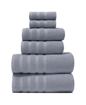 Luxury Soft & Absorbent 100% Ring Spun Cotton Towel Set for Bathroom, Shower, Spa - 6 Piece Set