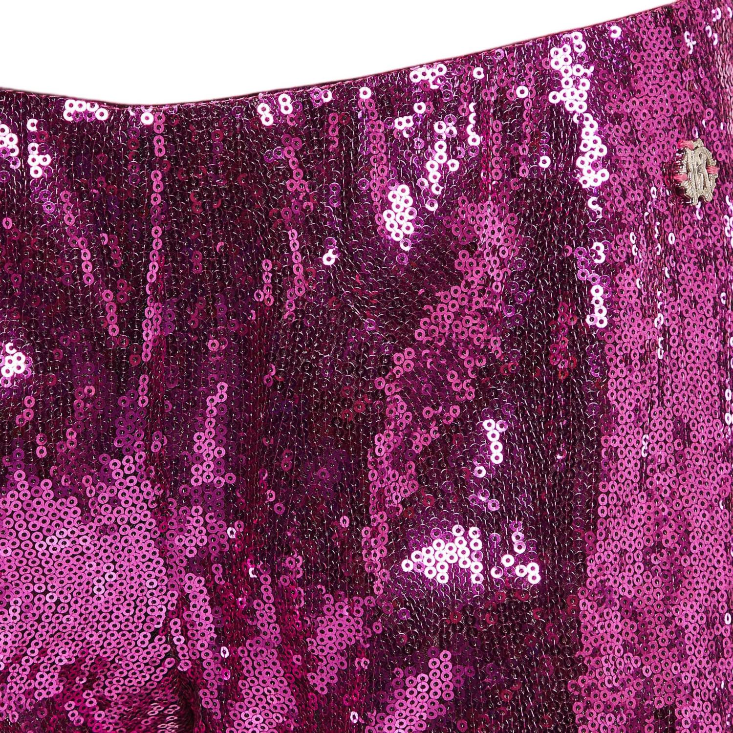 Women's Pink Sequin Shorts