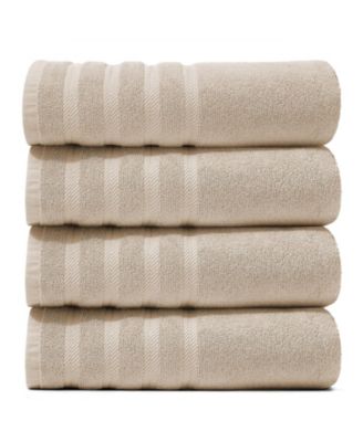 Luxury Soft & Absorbent 100% Ring Spun Cotton Bath Towels for Bathroom, Shower, Spa - 4 Piece Bath Towel Set