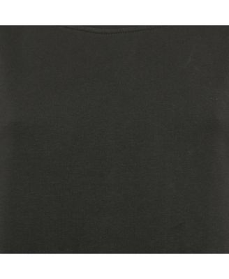 Women's Black Viscose Heart Detail Mini Long Sleeve Dress