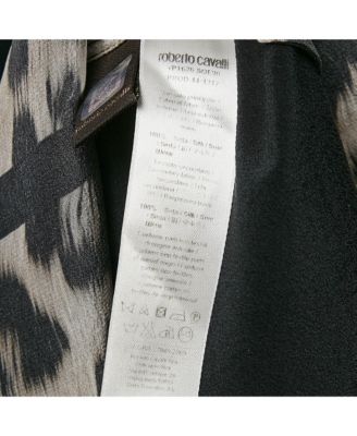 Women's Brown Leopard Print Silk Sleeveless Top