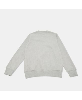 Women's Teen Grey Teddy Print Cotton Crewneck Sweatshirt