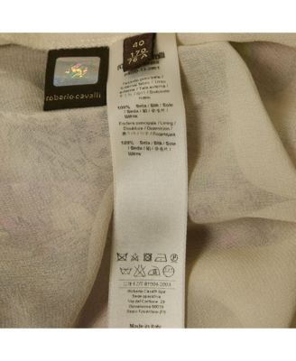 Women's Pink Floral Print Silk Pleated Mini Skirt