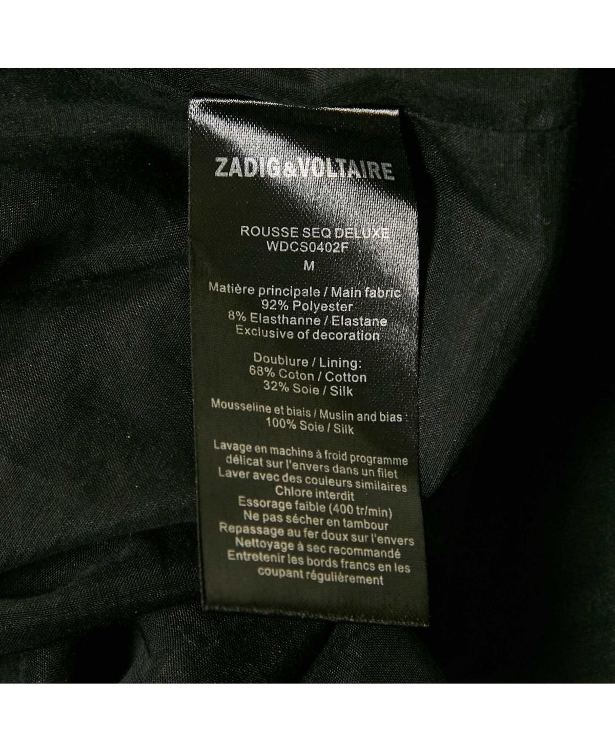 Pre-Owned Zadig & Voltaire Women's Black/metallic Sequin Deluxe Rousse Mini Dress