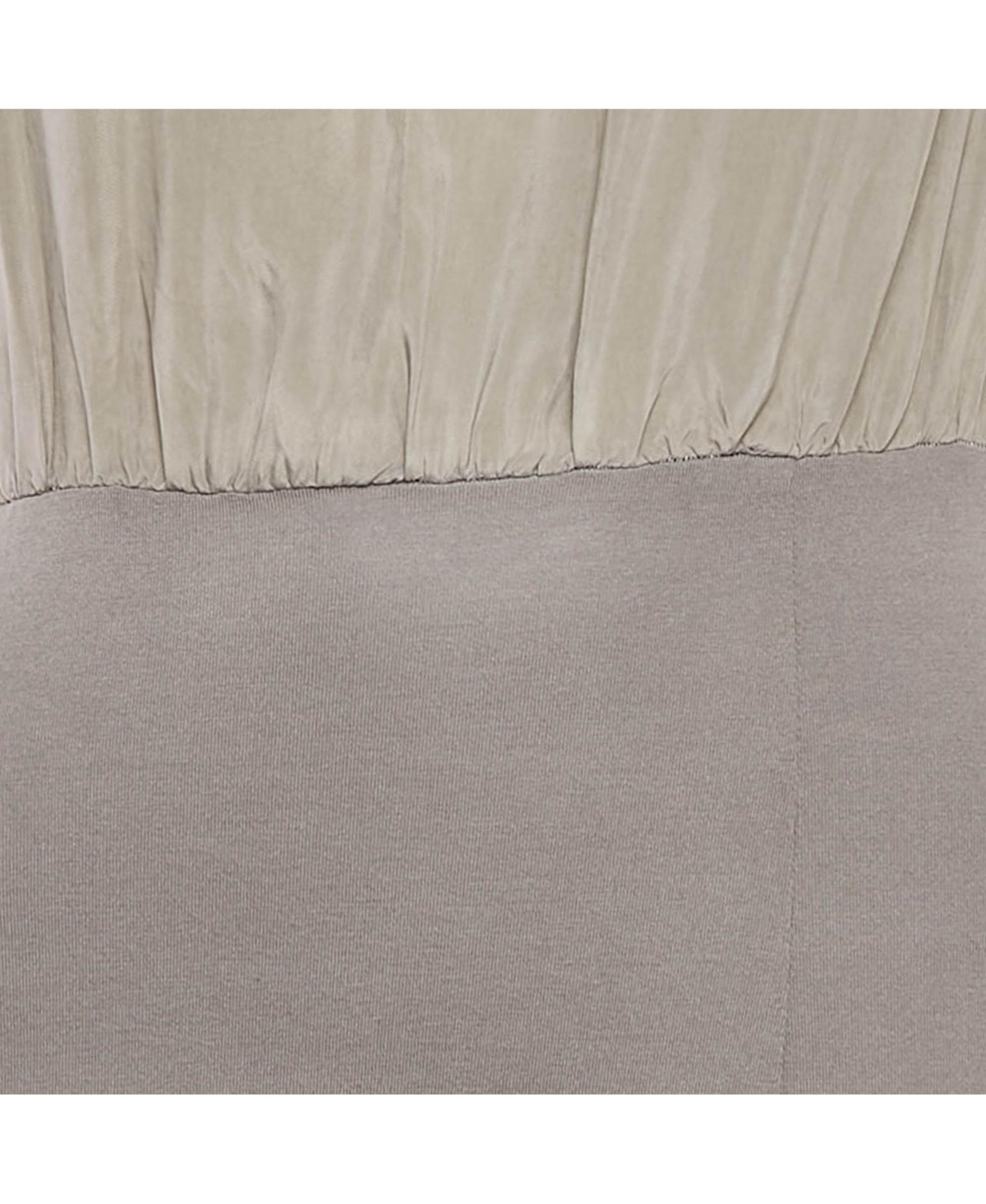 Pre-Owned Love Moschino Women's Grey Jersey And Satin Sleeveless Midi Dress