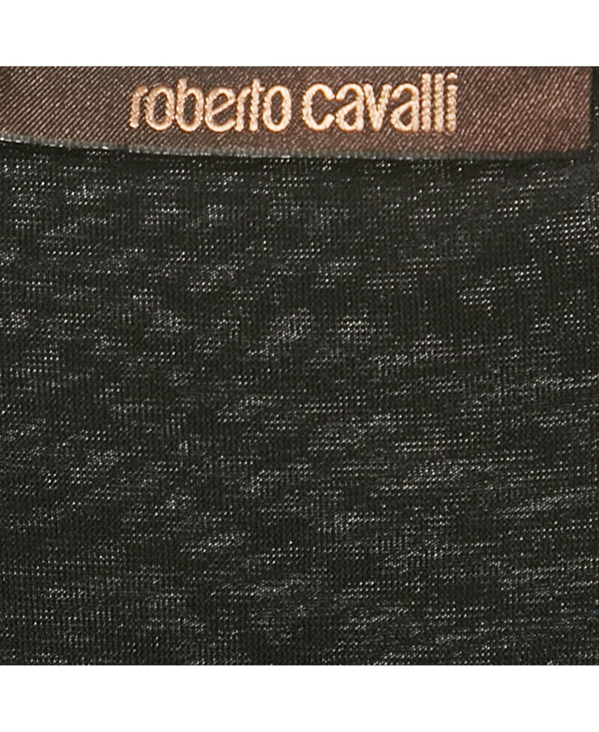 Pre-Owned Roberto Cavalli Women's Black Jersey Embellished Ruche Jersey Mini Dress