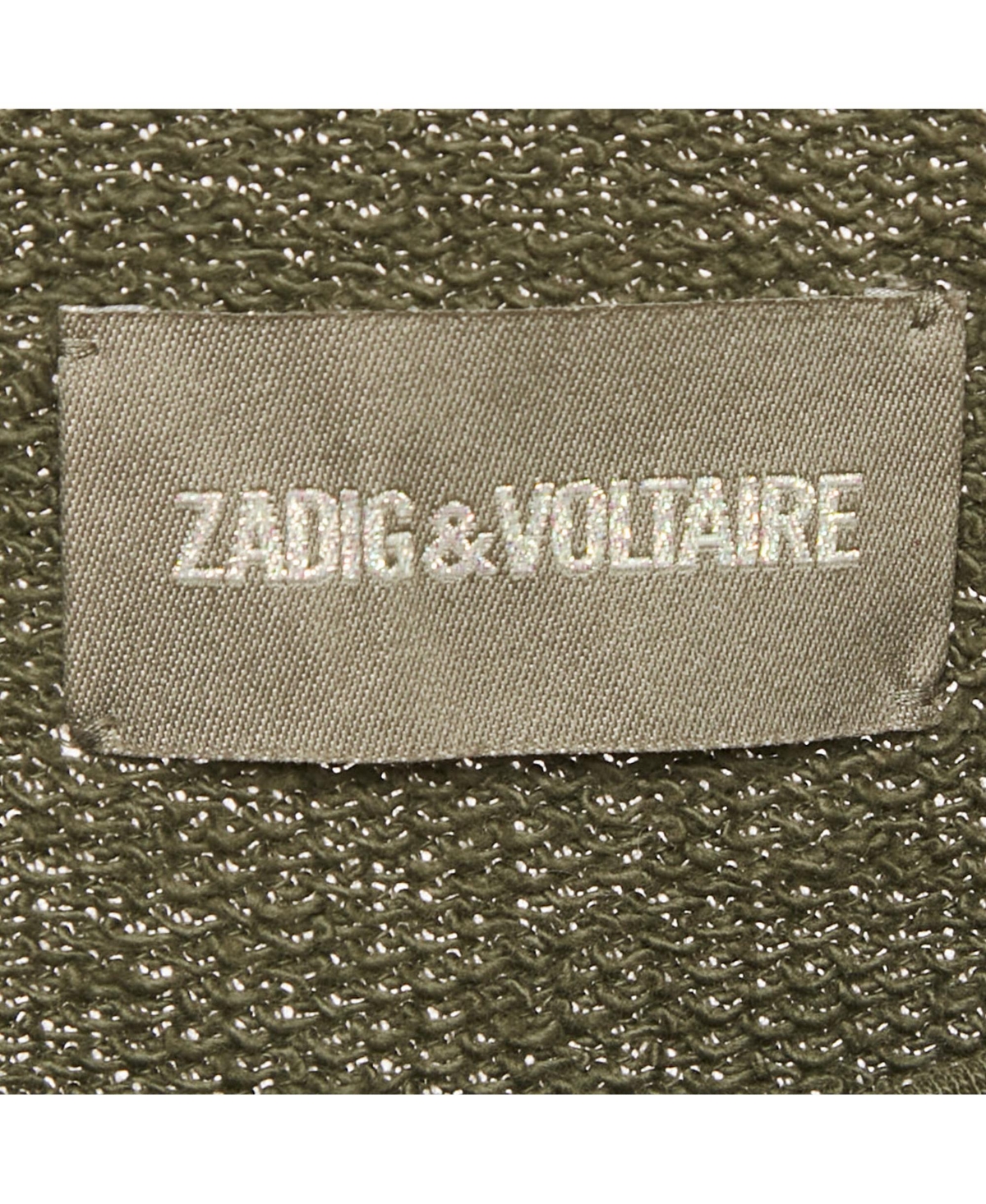 Pre-Owned Zadig & Voltaire Women's Sage Green Skull Embellished Cotton Anael Tunic Sweater
