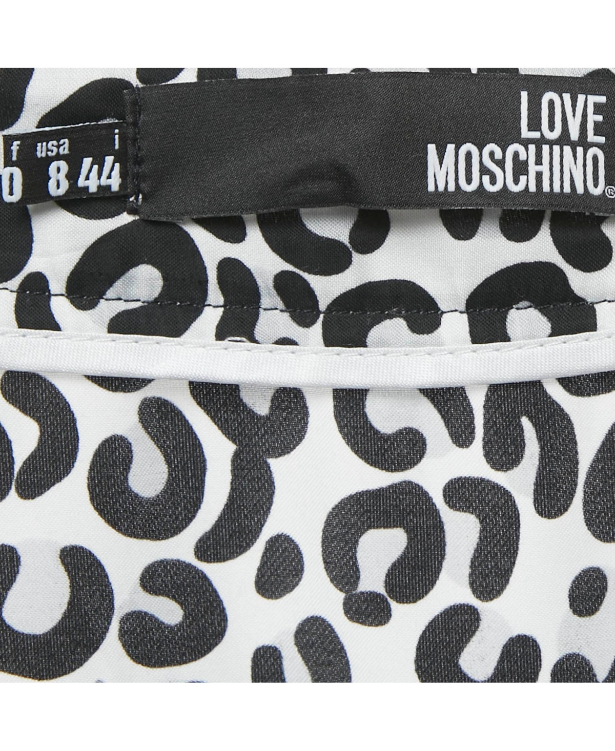 Pre-Owned Love Moschino Women's Monogram Leopard Print Crepe Maxi