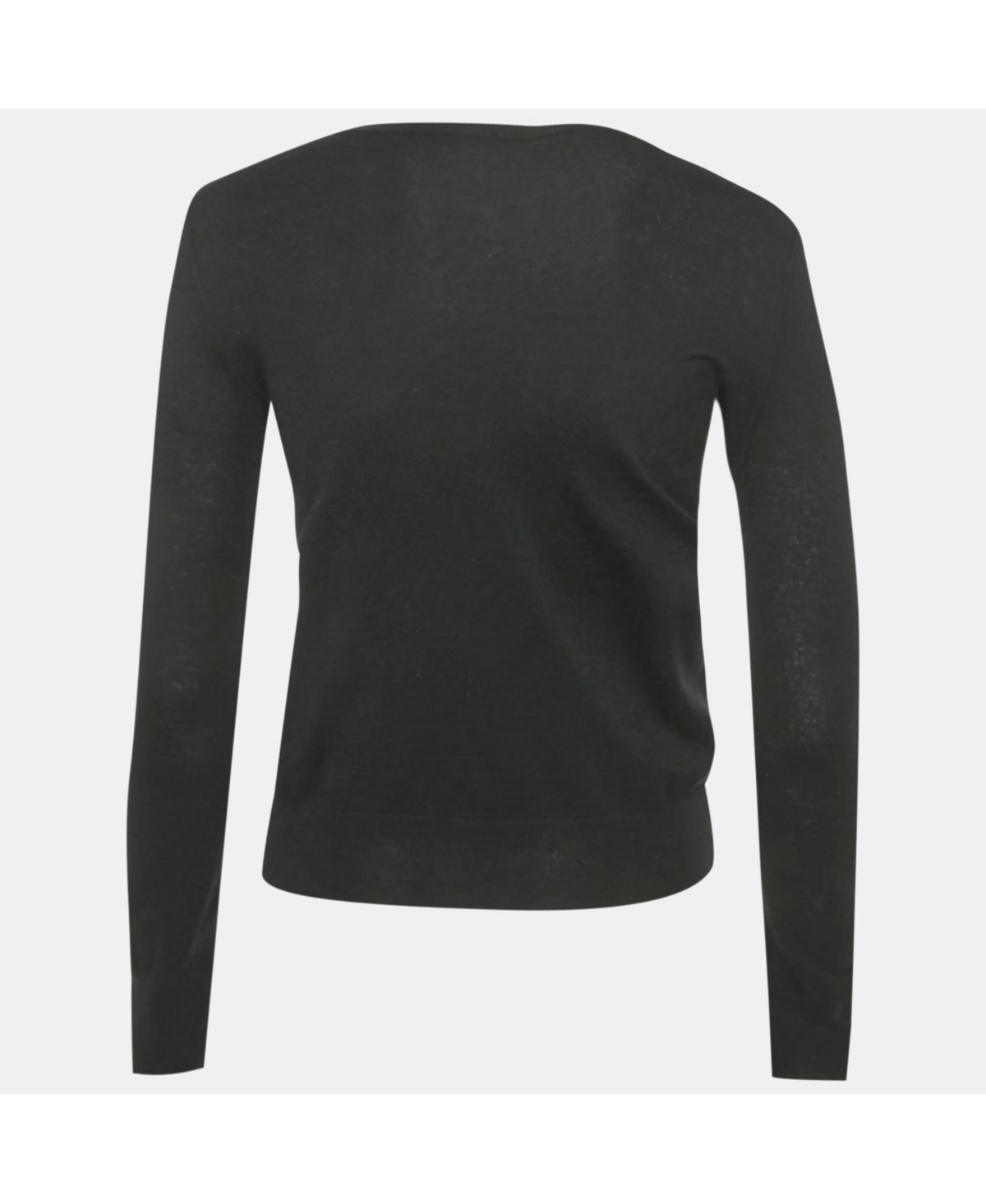 Pre-Owned Love Moschino Women's Black Embroidered Cotton Sweater