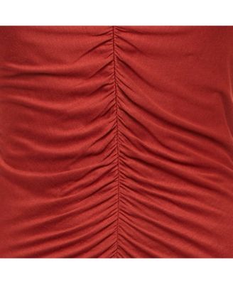 Women's Beige Cotton And Modal Faux Feather Detail T-Shirt