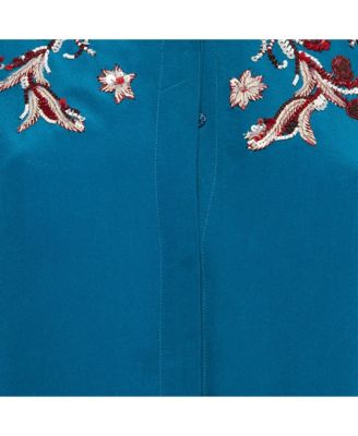 Women's Sequin Embroidered Silk Shirt