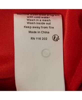 Women's Red Silk Ruffled Taccora Shirt