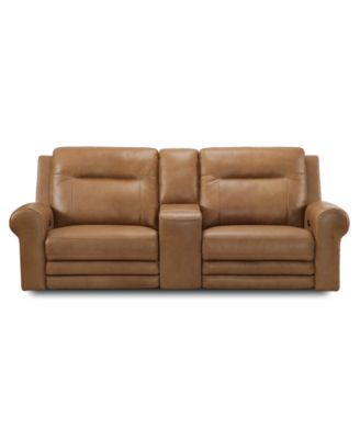 Furniture - Alexandre Leather 3-Pc. Sofa with 2 Power Motion Recliners & 1 Console