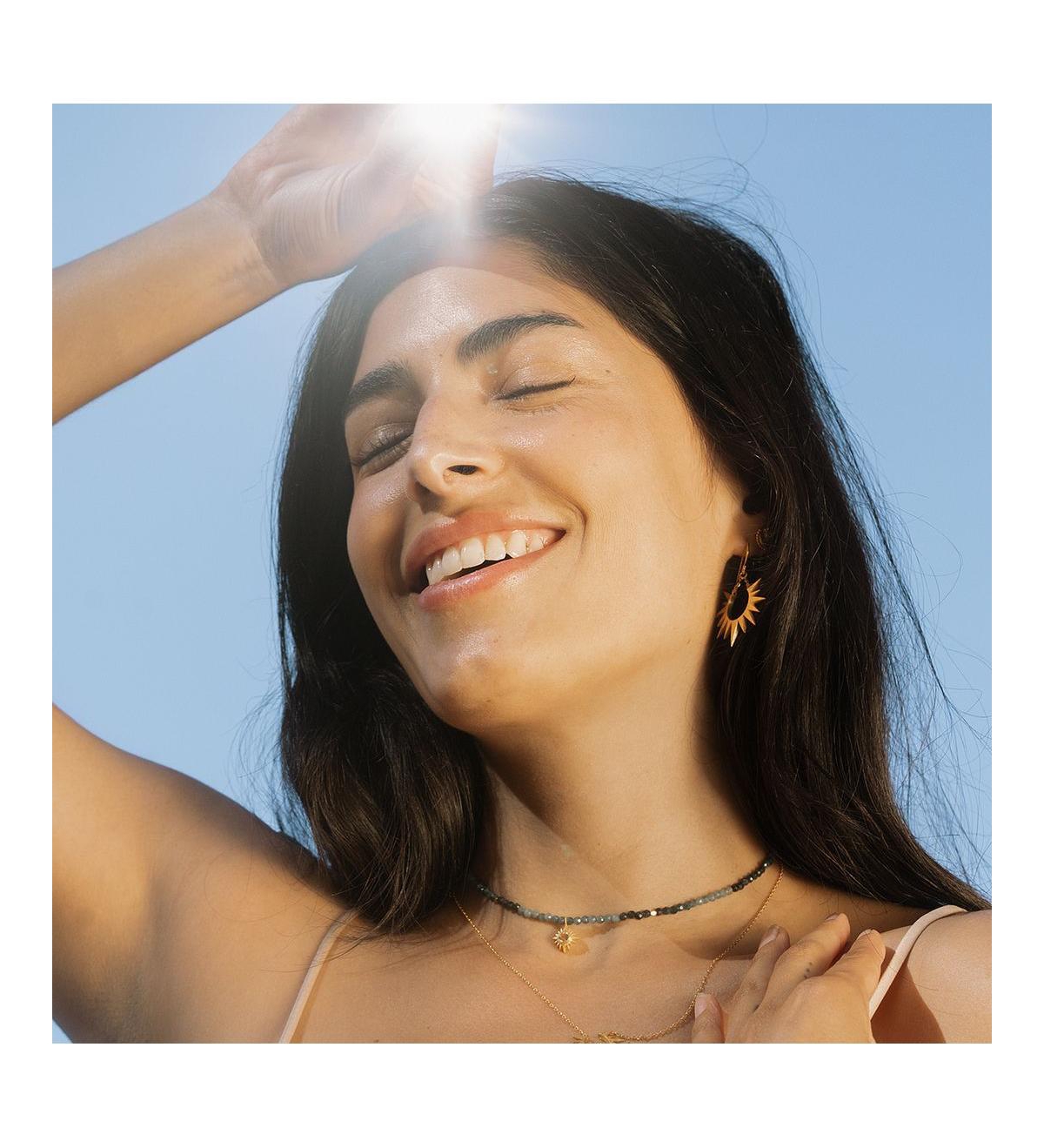 Incandescent Glow Starburst Hoop Earrings