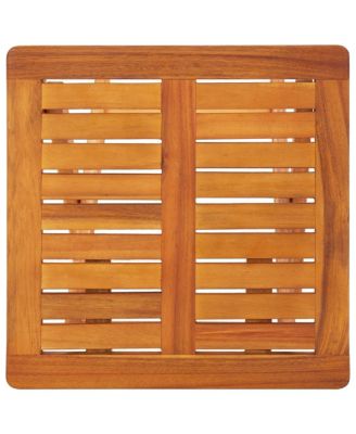 Sun Lounger Brown Solid Acacia wood Large Foldable