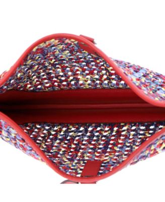 Pre-Owned HERMES 31 Trim Duo Bag Printed Silk and Leather