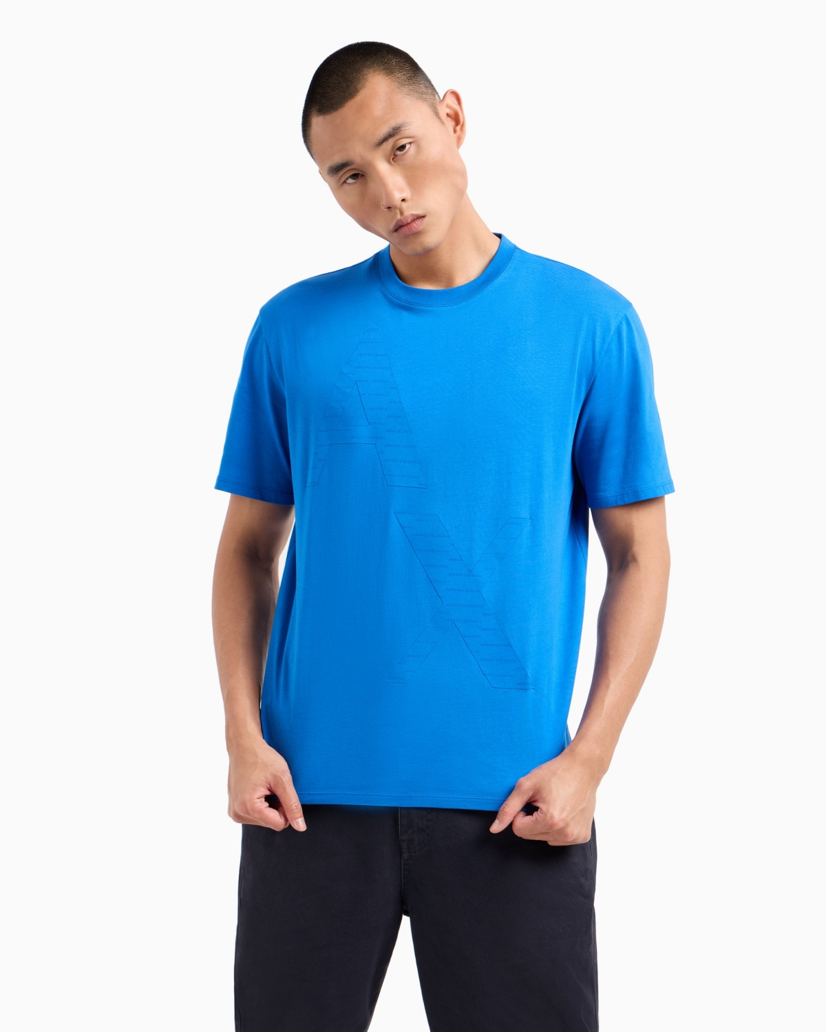 A|X Armani Exchange Men's Oversized Tonal Logo T-Shirt