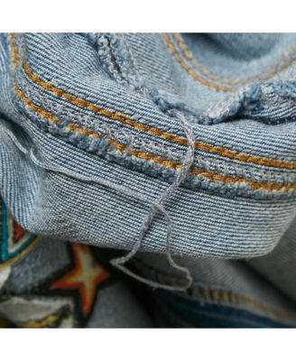 Women's Deluxe Blue Embroidered Denim Jamille Brode Skirt