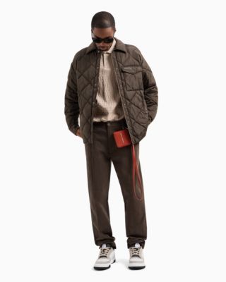 Men's Allover Textural Logo Polo Shirt