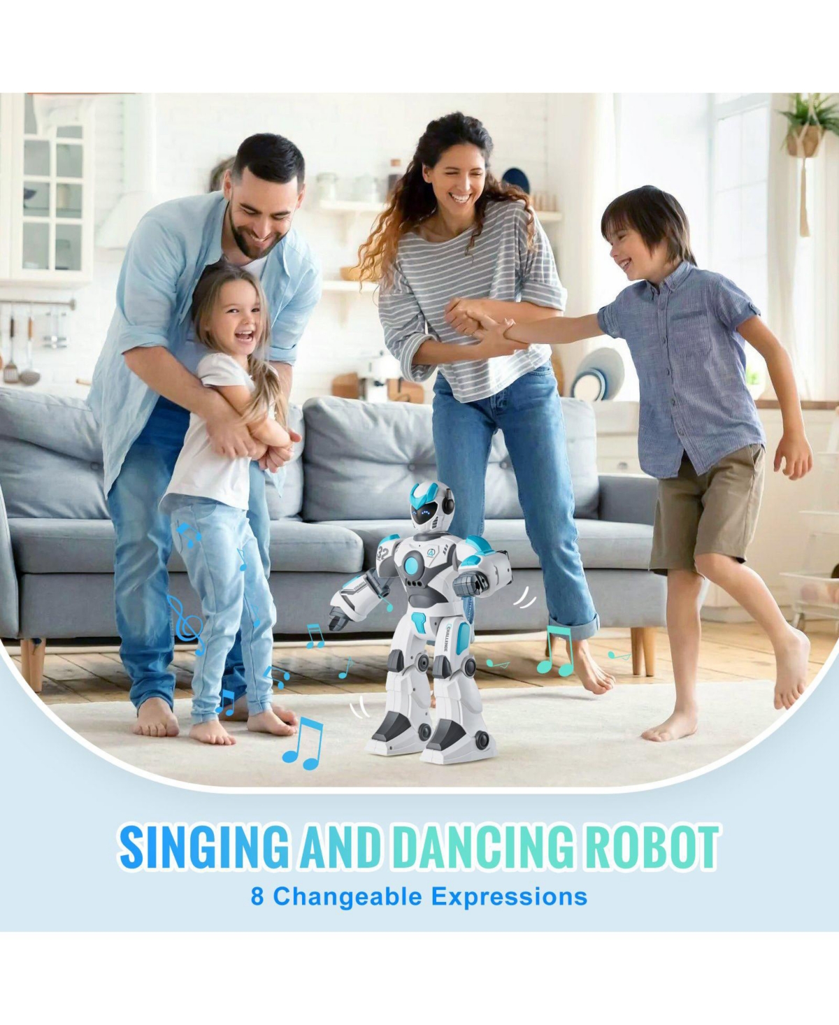 Mecale Rc Robot Toy for Kids, 2.4GHz Gesture Sensing Programmable Voice Control Robot, Singing Dancing Gift for Ages 6–12