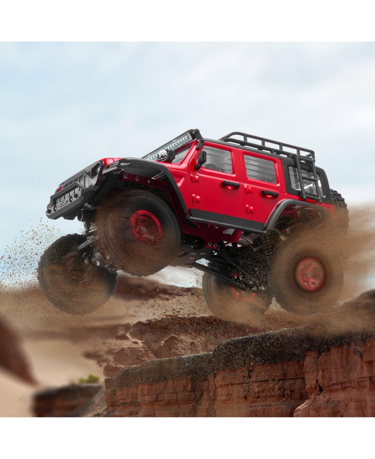 Mecale Rc Car 1:24, 4WD Off-Road Truck with Lights, Extra Shell & 2 Batteries, 2-Speed Hobby Racing Toy for Boys Girls 14