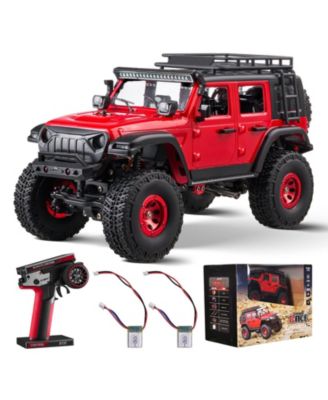 RC Car 1:24, 4WD Off-Road Truck with Lights, Extra Shell & 2 Batteries, 2-Speed Hobby Racing Toy for Boys Girls 14