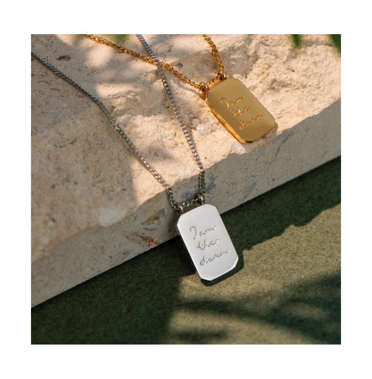 Mantra I Am The Storm Note To Self Necklace Yellow Gold