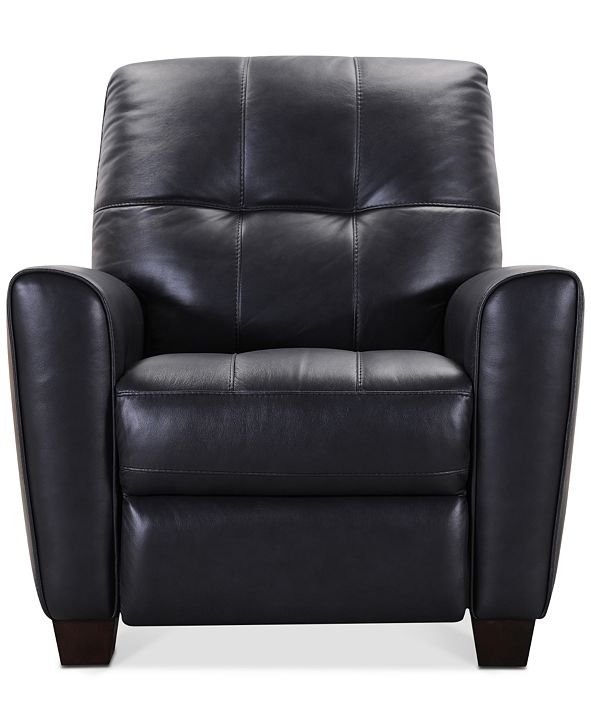 Furniture Kaleb Tufted Leather Recliner, Created for Macy's & Reviews