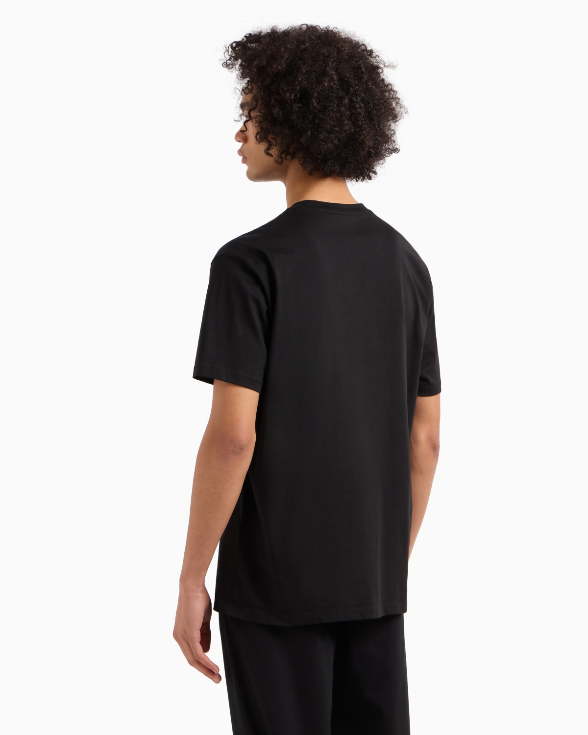 A|X Armani Exchange Men's Classic Fit Short Sleeve Stacked Logo Graphic T-Shirt