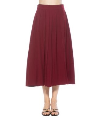 Women's Oren Long Pleated Midi Skirt