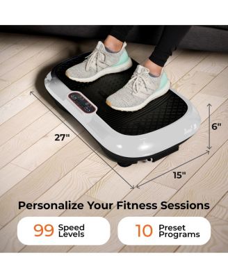 Waver Vibration Plate - Whole Body Workout Machine with Loop Bands for Toning & Weight Loss