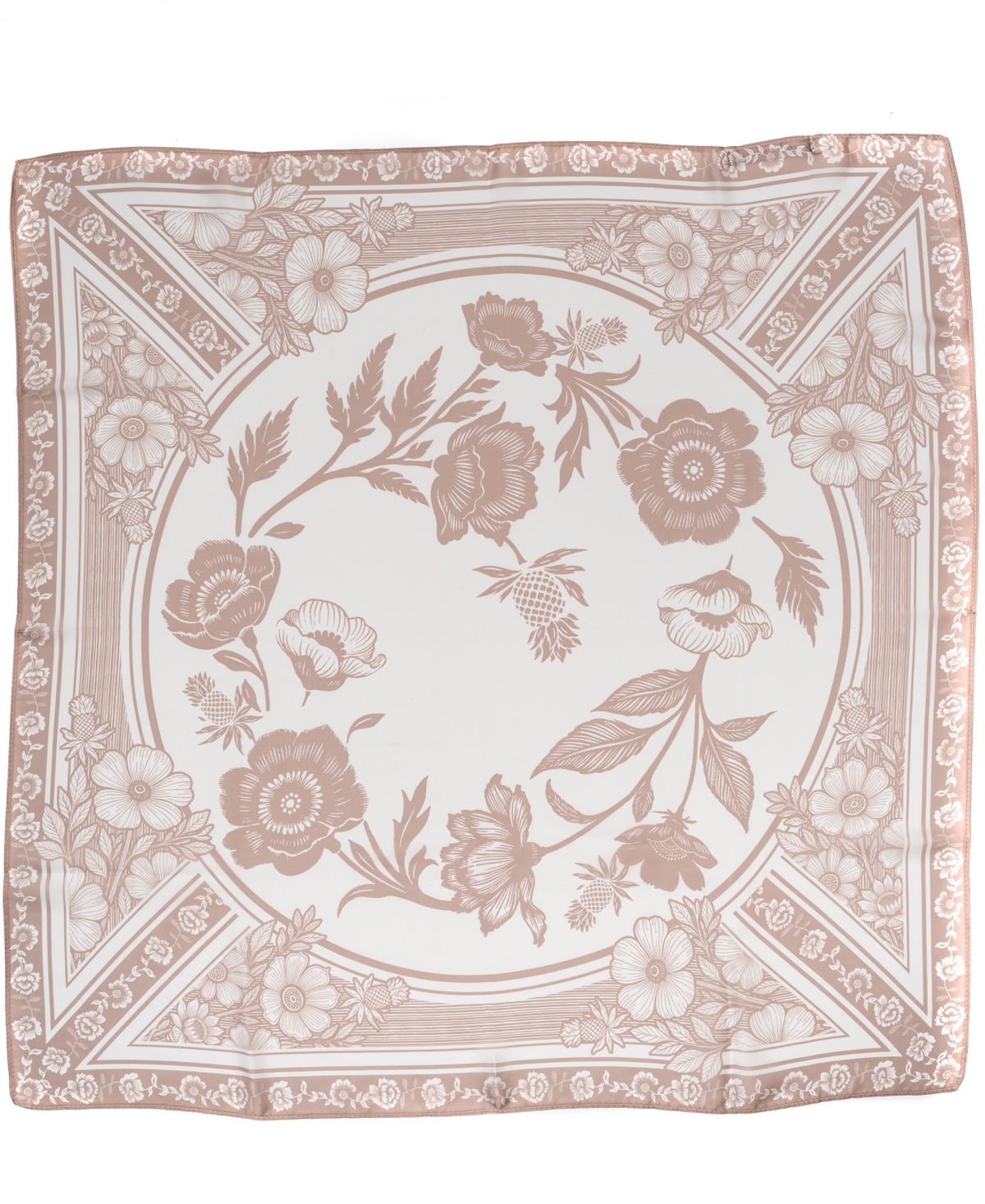 Vince Camuto Woodcut Floral Square Scarf