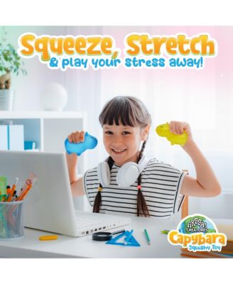 Capybara Squishy Toy 2 Pack - Yellow / Blue