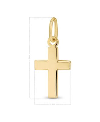 Cross Pendant in 14K Gold, approx. 0.4 grams.