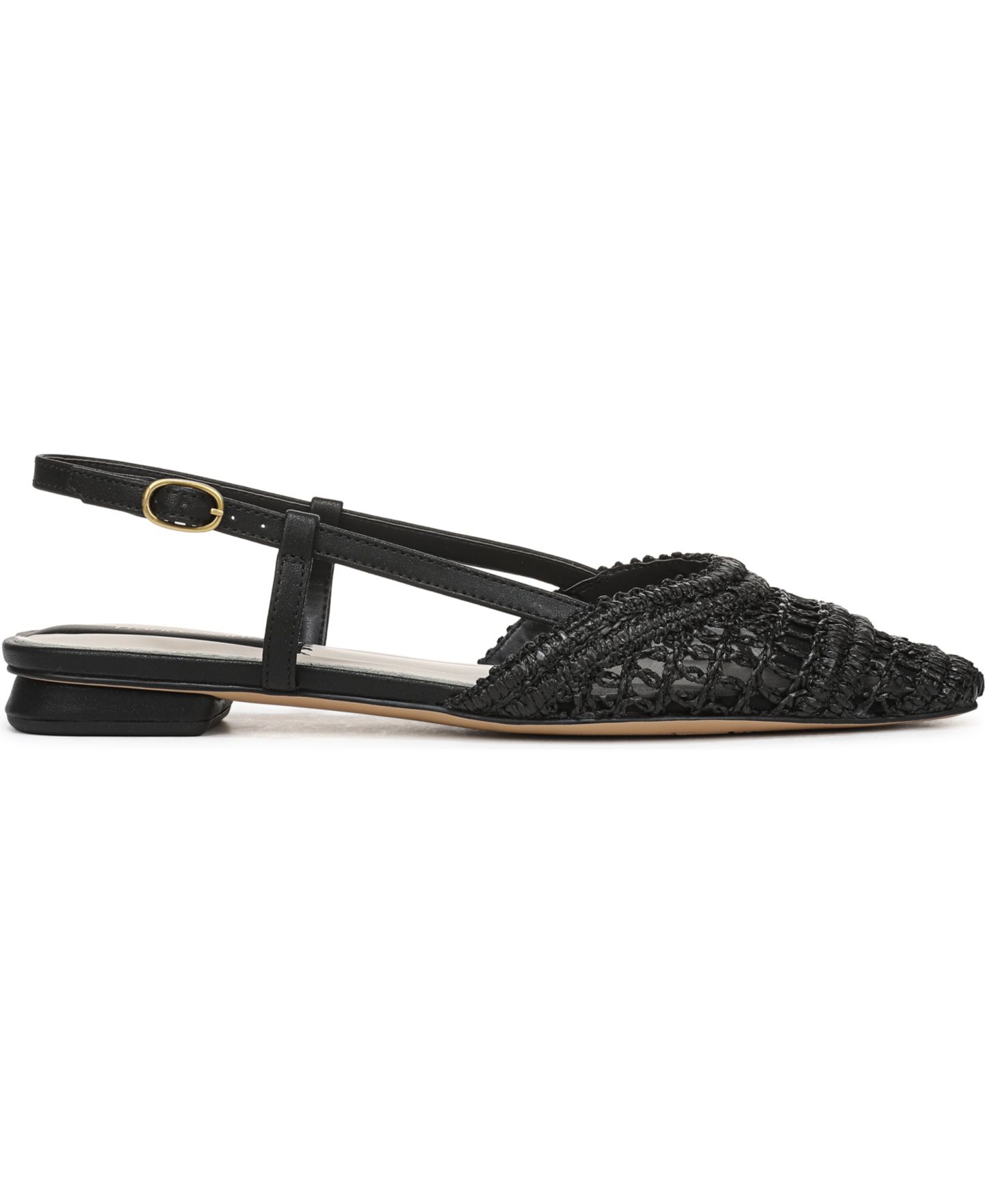 Женские балетки Franco Sarto Riona Slingback Flats, цвет: Чёрный искусственный — фото 2