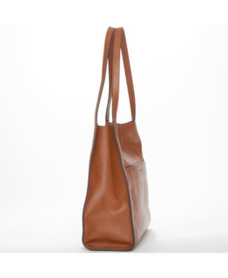 Pebbled Leather Work Tote, Everyday Pebble Leather Shoulder Bag