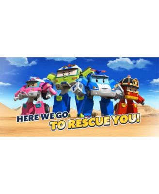 4-Pack 4" Transforming Robot (Poli, Roy, Amber, Helly) Rescue Team Playset | Early Educational & Role-Play Toys Gift for kids