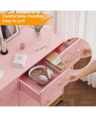 8-Drawer Dresser for Bedroom, Tall Chest with Soft-Close Glides, Metal Hardware, Anti-Tip Kit, Space-Saving Storage Organizer, 36.2" H