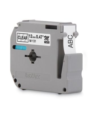 M131 M Series 0.47 in. x 26.2 ft. Tape Cartridge for P-Touch Labelers - Black on Clear