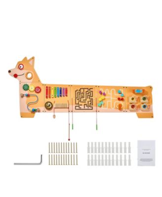 Puppy Busy Board with 12 Montessori Learning Activities