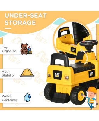 CAT Licensed Excavator Ride-on Toy for Kids w/ Manual Shovel,