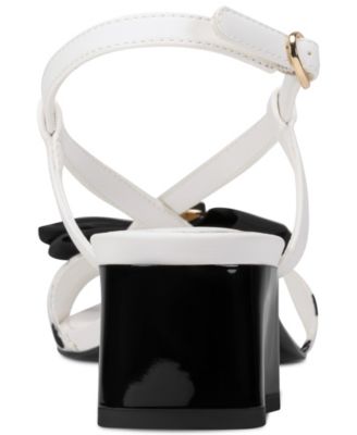 Suttyn Bow Polka-Dot Heeled Sandals