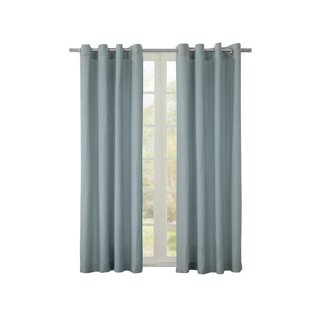 Habitat Harmony Light Filtering Crinkled Texture on Supple Drapeable Flowing Fabric Grommet Curtain Panel 52" x 84