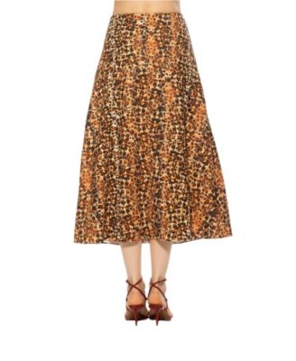 Women's Eres Flared Midi Skirt With Front Detail